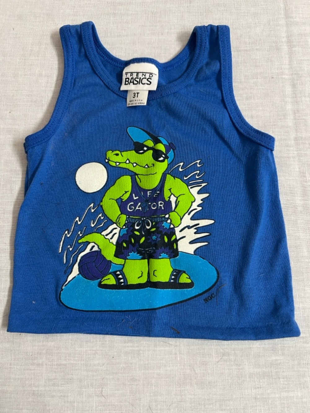 🌞 Trend Basics Blue 'Life Gator' Tank Top Kids 3T